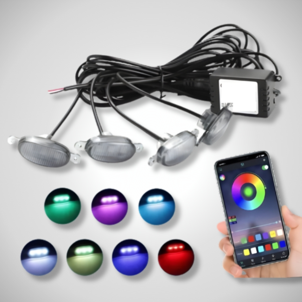 Kit Luz x4 RGB parrilla